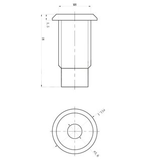 Verkabelte LED Metall Schraube 5mm Grn 16000mcd - MS53