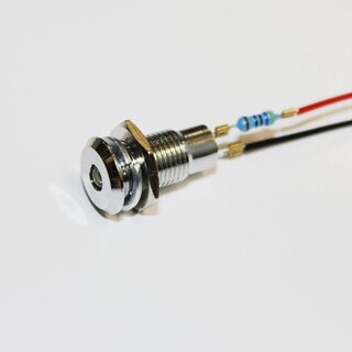 Verkabelte LED Metall Schraube 5mm Warm Wei 16000mcd - MS53