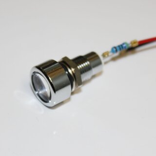 Verkabelte LED Metall Schraube wasserdicht IP67 - 5mm Rot 18000mcd - MS54