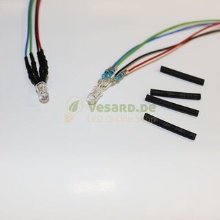 Verkabelte LED 5mm RGB diffuse 4 Pin (Catode -) steuerbar