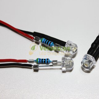 Verkabelte LED 4,8mm Kurzkopf Grn 2000mcd - 120