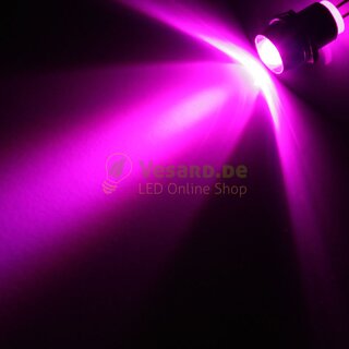 Verkabelte LED Metall Schraube 5mm Pink / Rosa 15000mcd -...