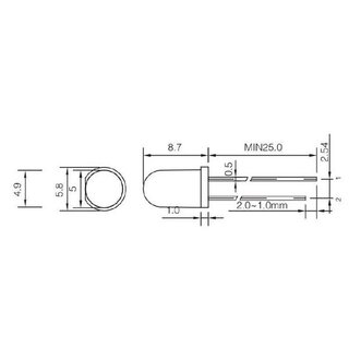 5mm LED RGB langsam - 25