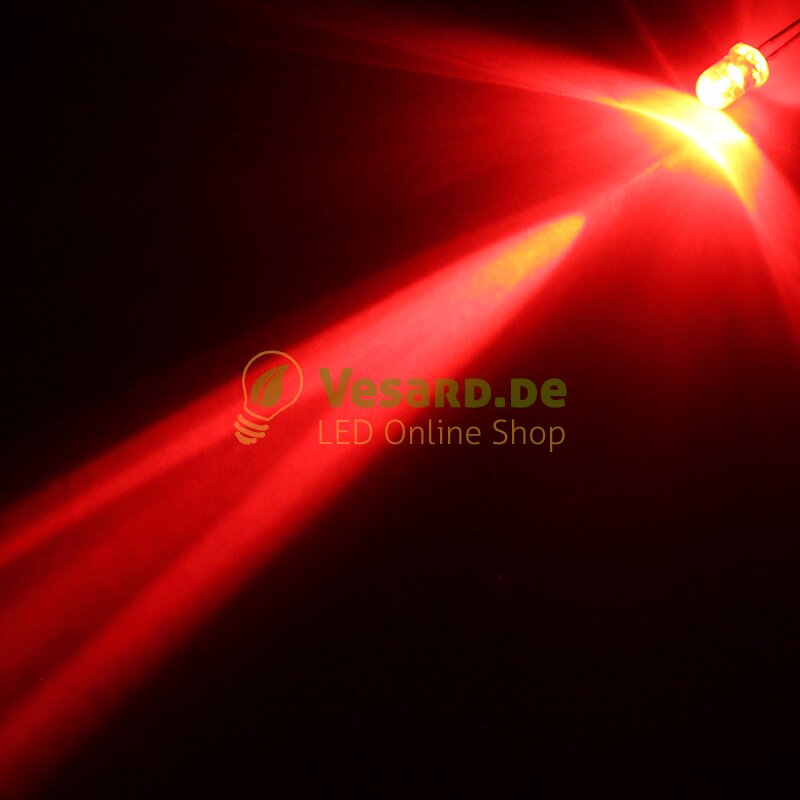Zubehör 12V red rouge rojo rote LED Leuchtdioden 500 LEDs ROT 5mm wasserklar 