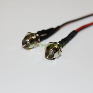 Verkabelte LED Metall Schraube 3mm Amber 8000mcd - MS31
