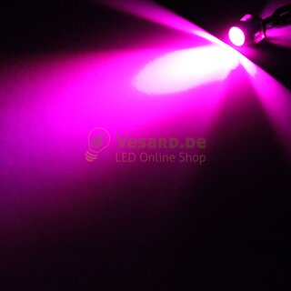 Verkabelte LED Metall Schraube 3mm Pink 8000mcd - MS31