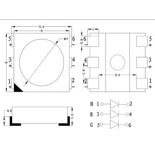 SMD LED RGB - smd 5050 PLCC6 - 120