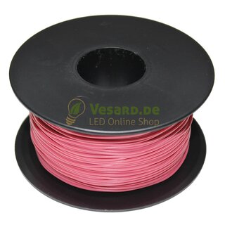 25m LiYv Kupferlitze 0,50mm Pink verzinnt