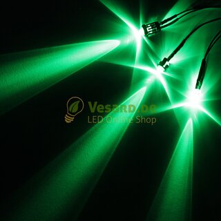 Verkabelte LED 5mm Grün 25000mcd - 20°